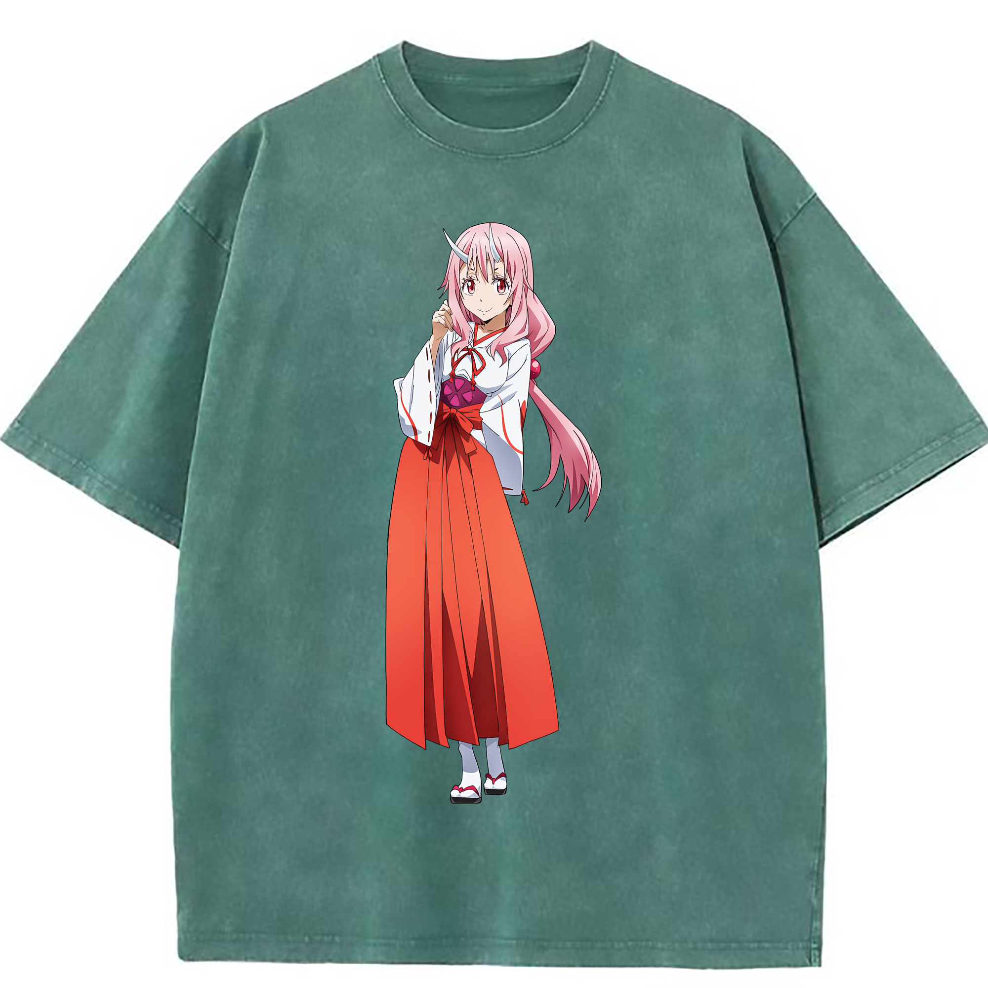 （画像用） 転スラ Regarding Reincarnated to Slime 綿100% ヴィンテージ風 半袖Tシャツ（フロントプリント）